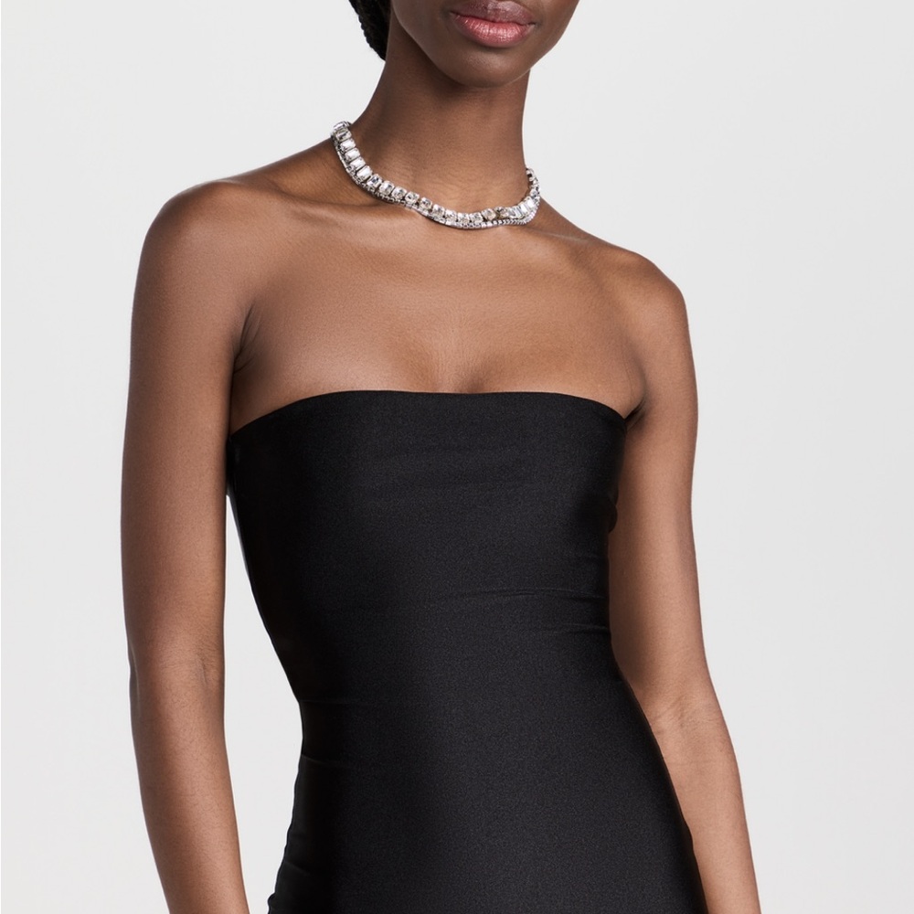 Good American Classic Black Strapless Dress